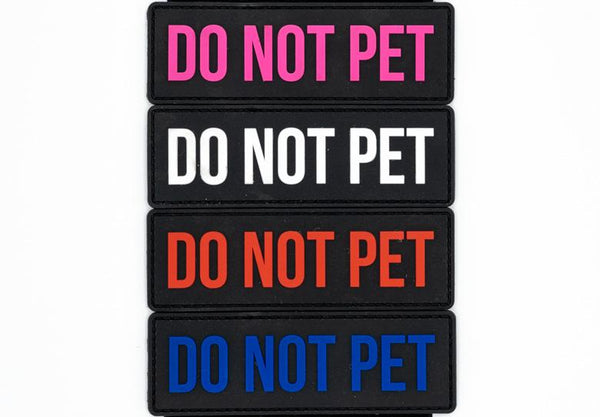Do Not Pet Embroidered Patch Harness Patches for Dogs Warning Patch for Dog  Owners Pet Accessory Yellow and Black 
