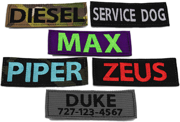 Custom Name/Text Dog Patches Reflective Velcro for Dog Harness Vest Large (6.3 x 1.97)