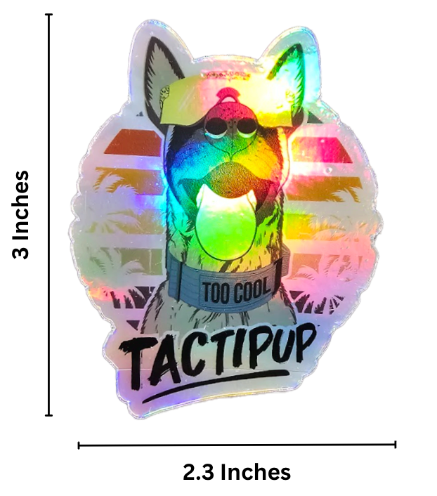 Too Cool K-9 Sticker (2.3&quot; x 3&quot;)