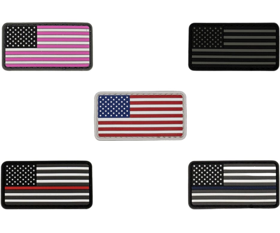 4 USA Multi-colored Tactical Gear American Flag Velcro Patches