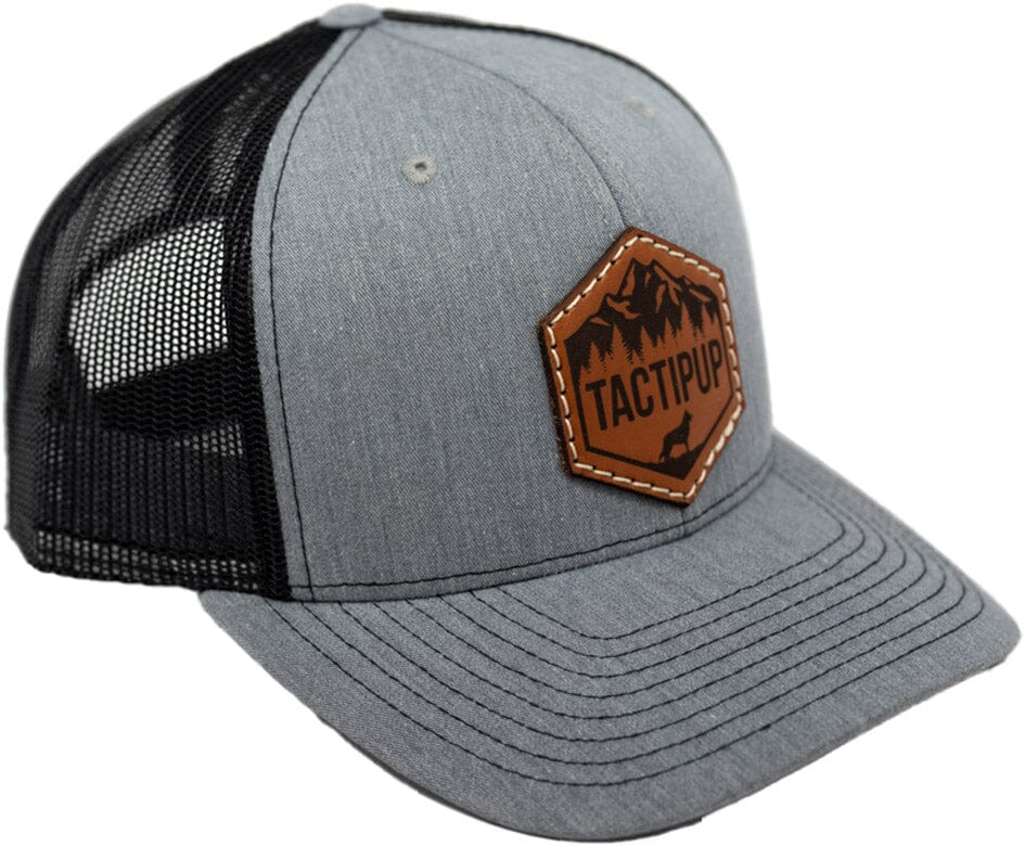 Structured Trucker Hat with Leather Logo Patch - Bourbon Real Talk