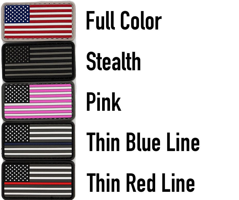 USA Flag Patch — Made of PVC with a hook backing